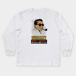 Vintage Whiskey Suave Fellow Kids Long Sleeve T-Shirt